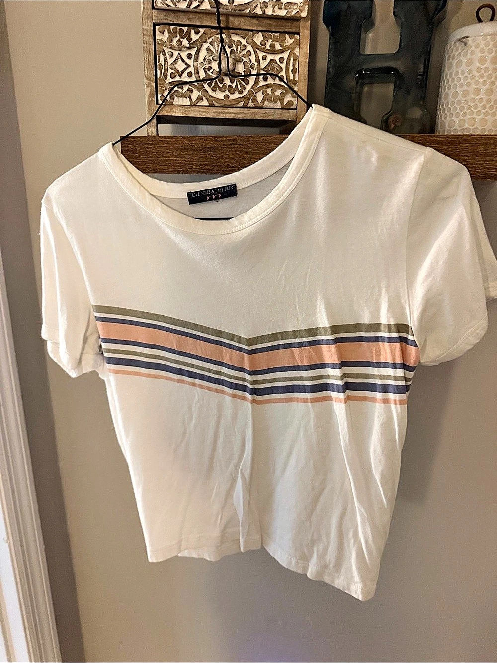 J.Crew Striped Short Sleeve Tee in White